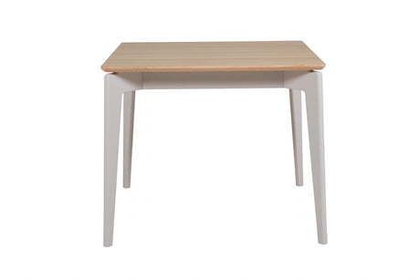 Taupe Wood Oak Top Small Square Dining Table
