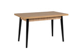Dining Table Rectangle 1200 Oak Top Black Leg