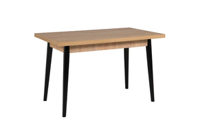 Dining Table Rectangle 1200 Oak Top Black Leg