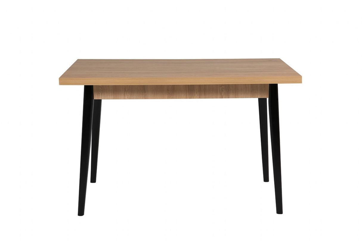 Dining Table Rectangle 1200 Oak Top Black Leg