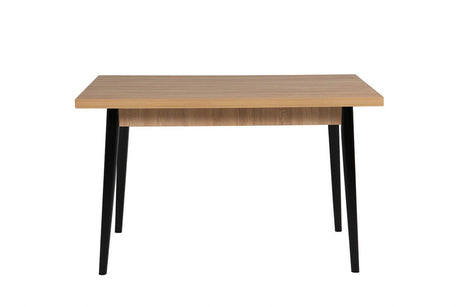Dining Table Rectangle 1200 Oak Top Black Leg