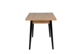 Dining Table Rectangle 1200 Oak Top Black Leg