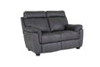 Grey Microfibre 2 Seater Sofa with Hockey Stick Arms