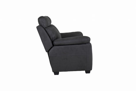 Grey Microfibre 2 Seater Sofa with Hockey Stick Arms