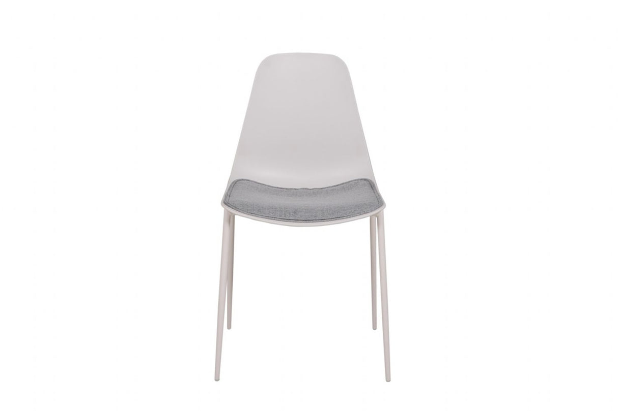 Stone Woven Fabric Dining Chair with Padded Seat