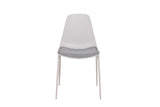 Stone Woven Fabric Dining Chair with Padded Seat