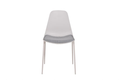 Stone Woven Fabric Dining Chair with Padded Seat
