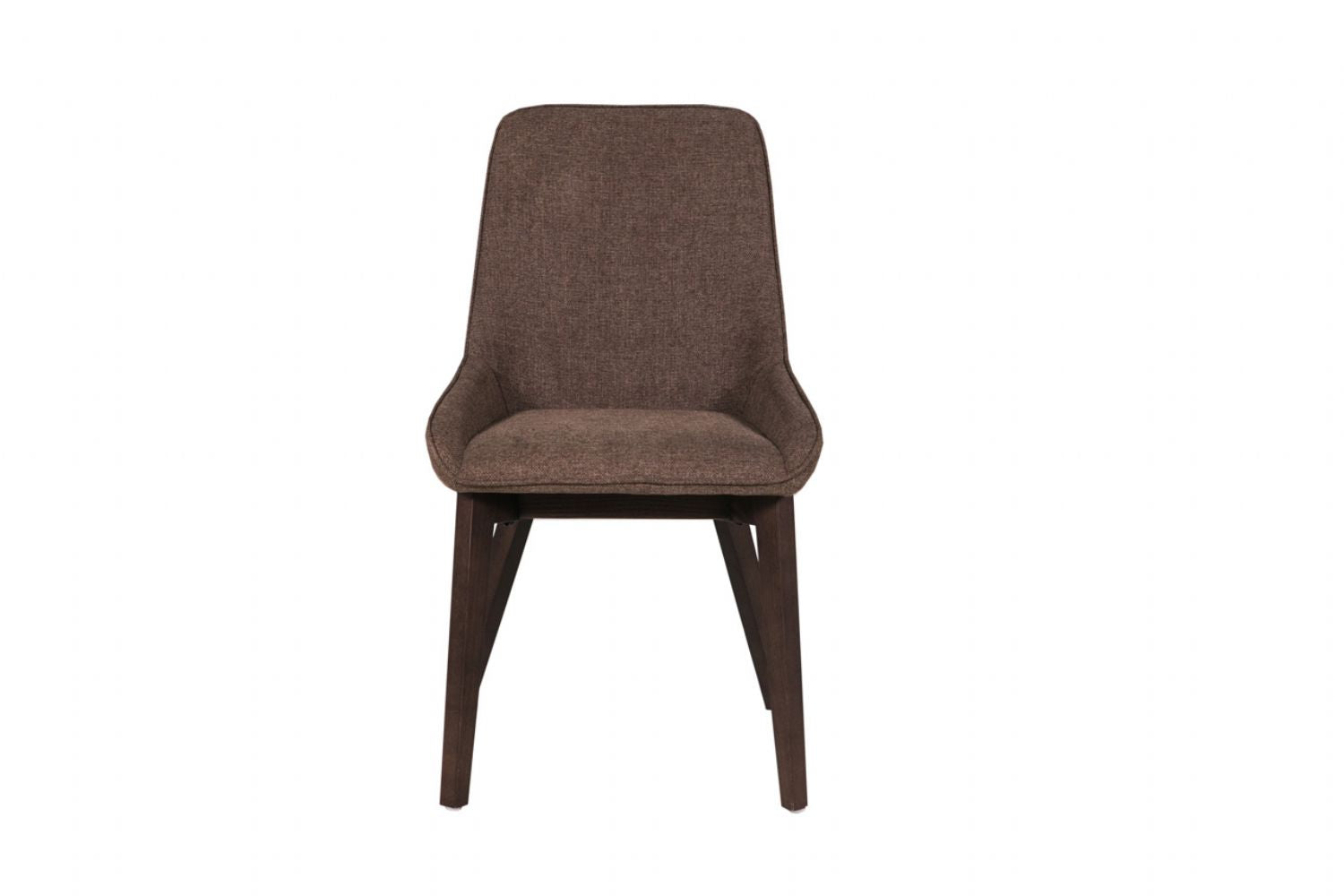 Brown Fabric Dining Chair Black Legs