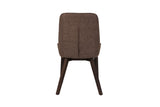 Brown Fabric Dining Chair Black Legs