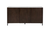 Brown Walnut Large 3 Door Sideboard with Sintered Stone Top