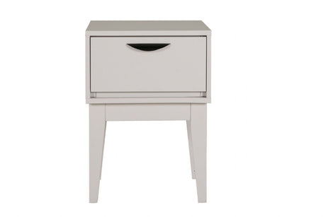 Modern Taupe Wooden 1 Drawer Bedside Cabinet