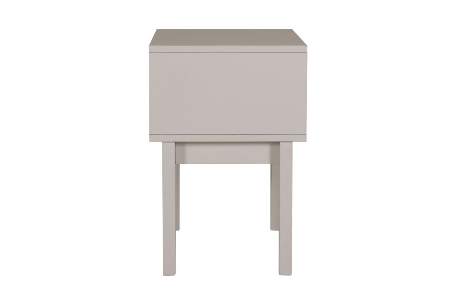 Modern Taupe Wooden 1 Drawer Bedside Cabinet