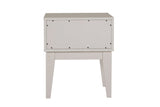 Modern Taupe Wooden 1 Drawer Bedside Cabinet