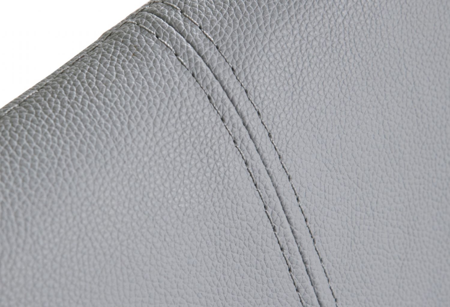 Modern Grey PU Leather Bar Stool Cantilever Metal Legs