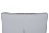 Putty Grey Leather Dining Chair Black Cantilever Metal Legs