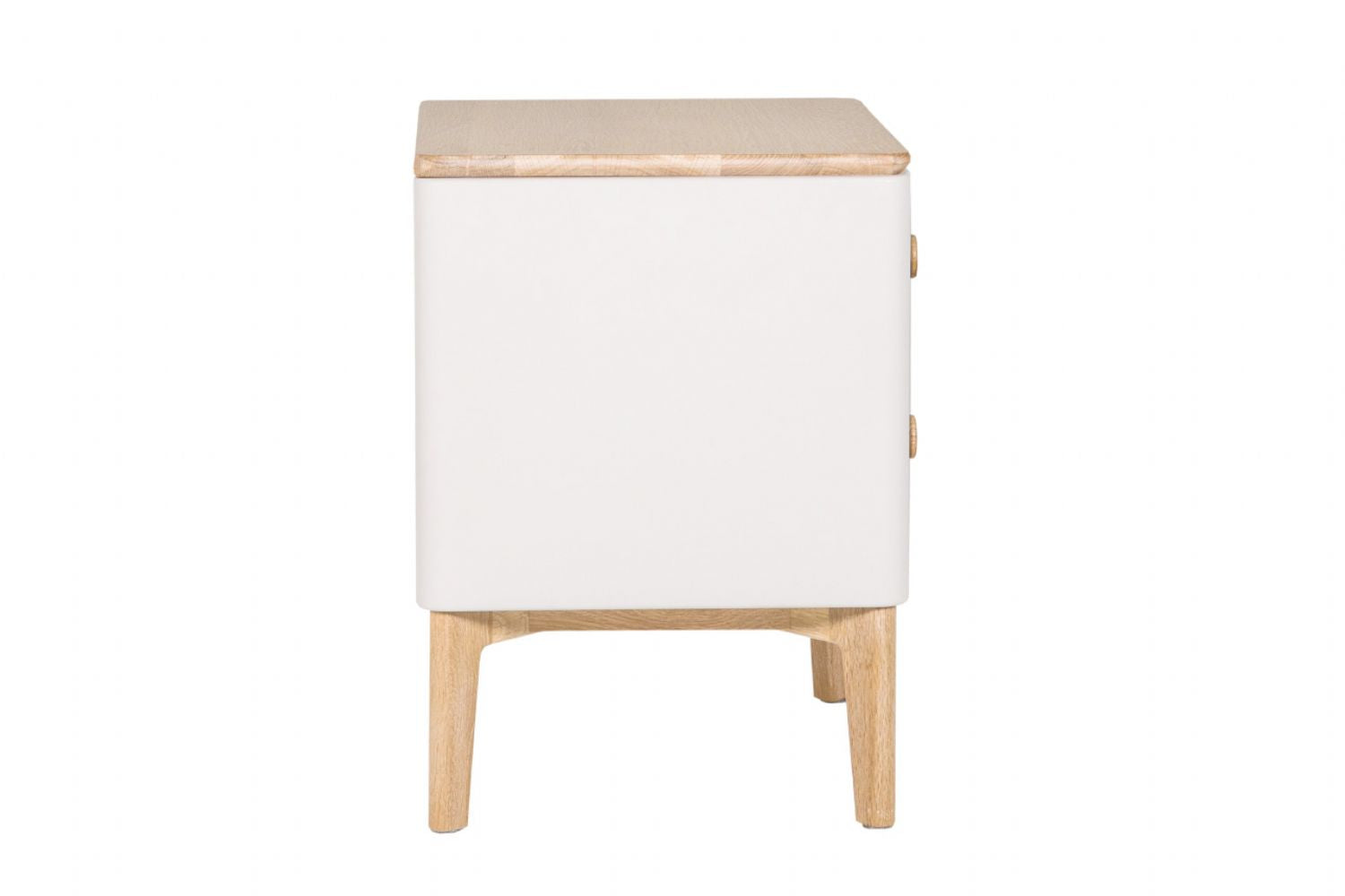 Taupe Oak 2 Drawer Bedside Cabinet with Soft Close Drawers