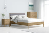 Natural Oak 2 Drawer Dressing Table Wooden Legs