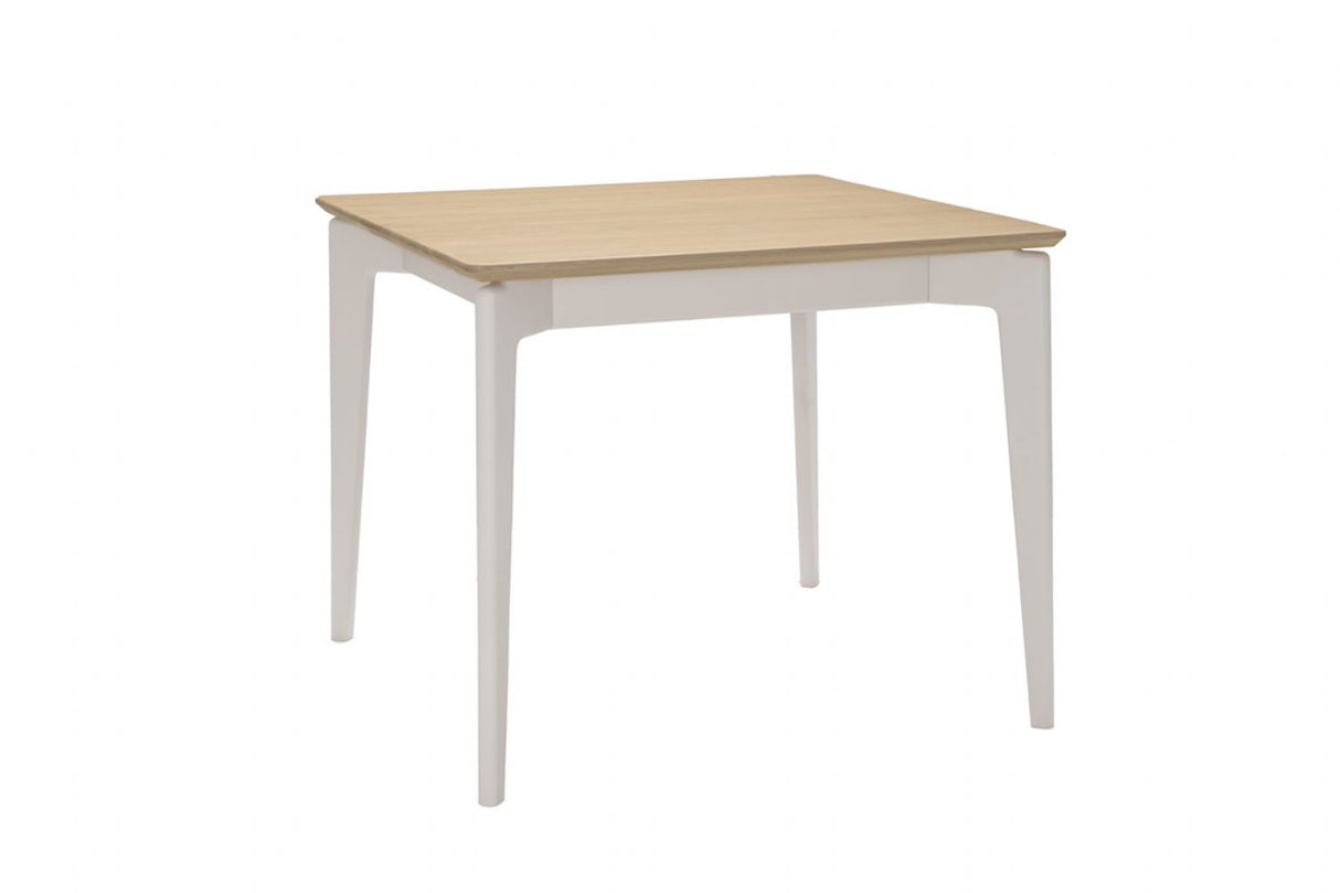 Taupe Wood Oak Top Small Square Dining Table