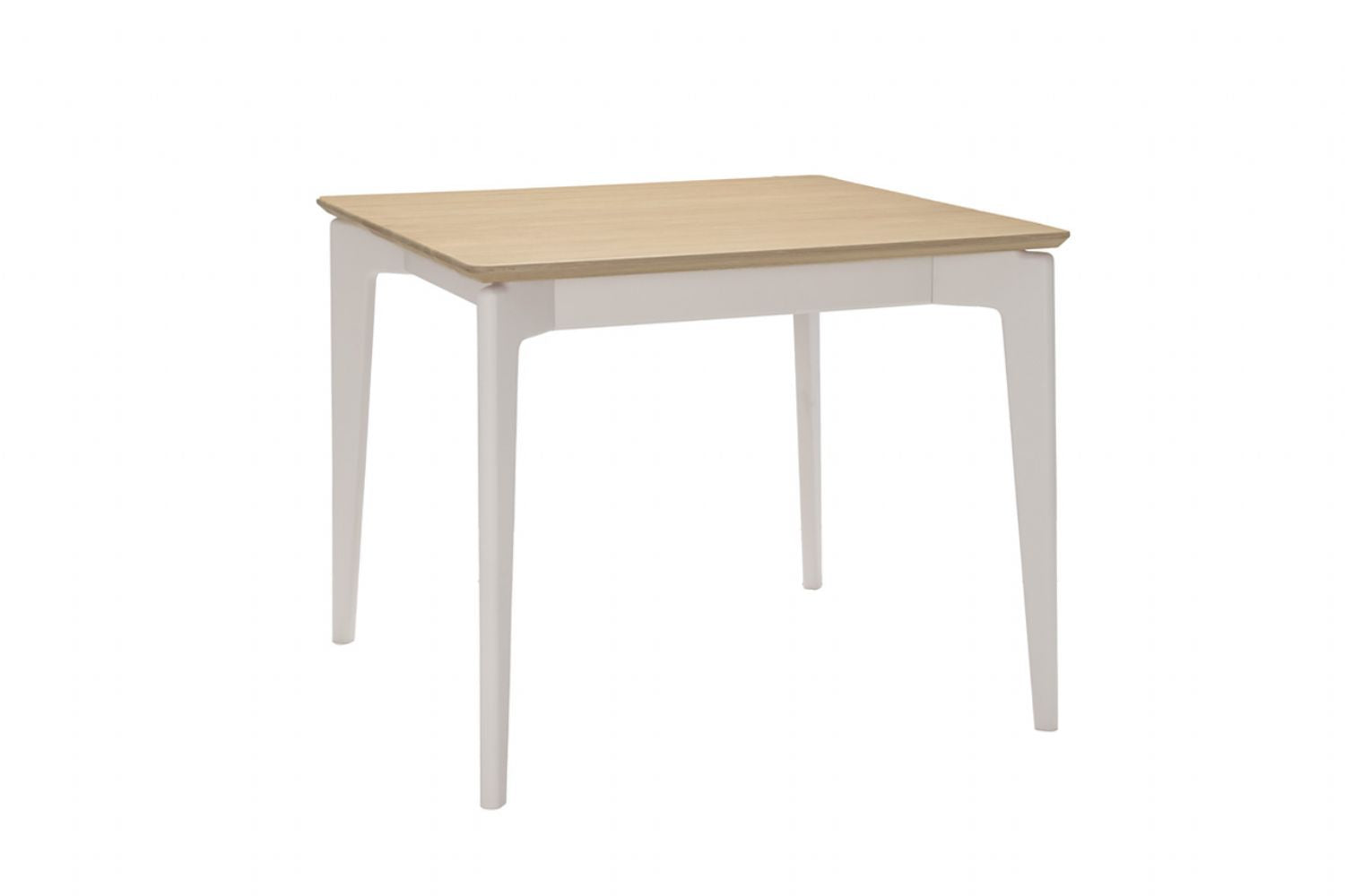 Taupe Wood Oak Top Small Square Dining Table
