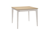 Taupe Wood Oak Top Small Square Dining Table