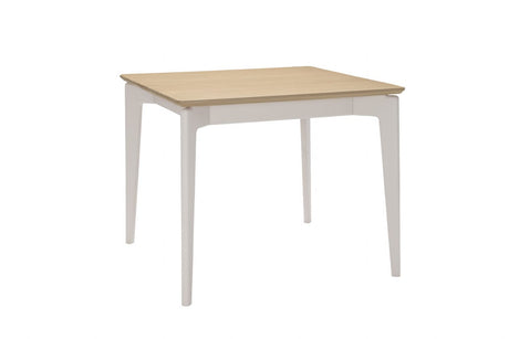 Taupe Wood Oak Top Small Square Dining Table
