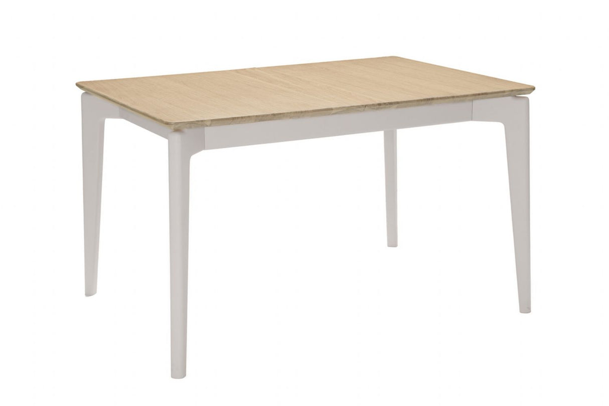 Modern Taupe 125 to 165cm Extending Dining Table Oak Top