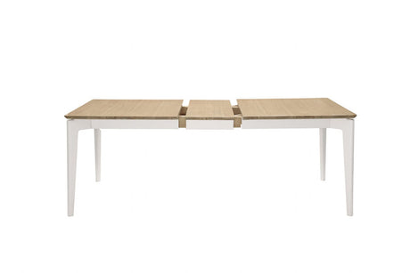 Taupe Wooden Large Extending Dining Table 1.6 to 2m Oak Top