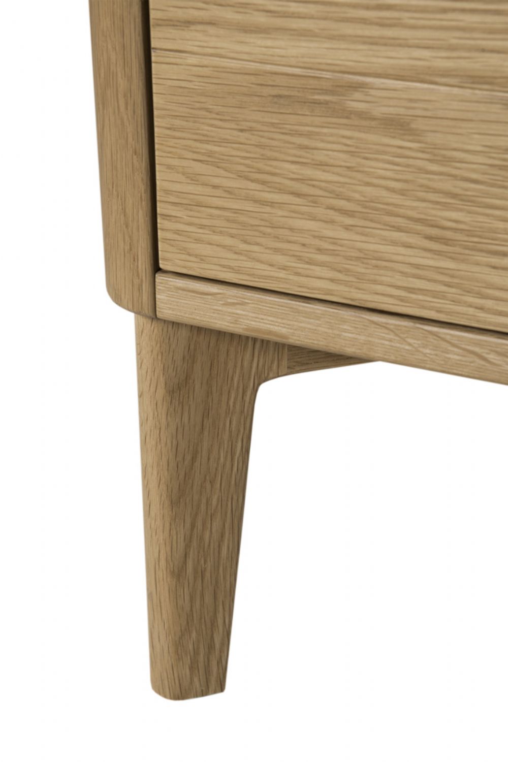 Natural Oak Wooden 2 Drawer Bedside Table Chest