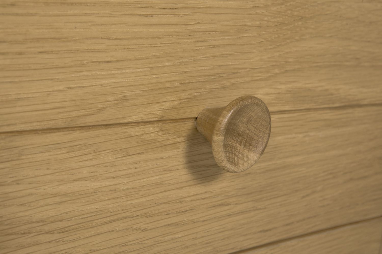 Natural Oak Wooden 2 Drawer Bedside Table Chest