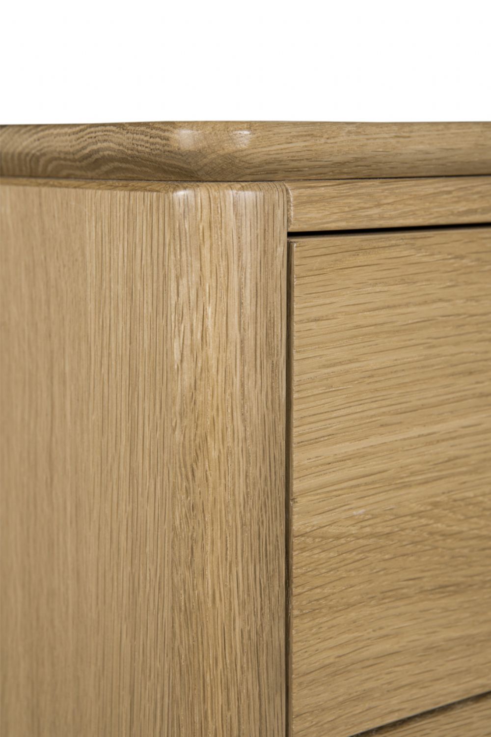 Modern Natural Oak Tall 5 Drawer Chest and Pin Style Legs