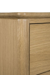 Modern Natural Oak Tall 5 Drawer Chest and Pin Style Legs