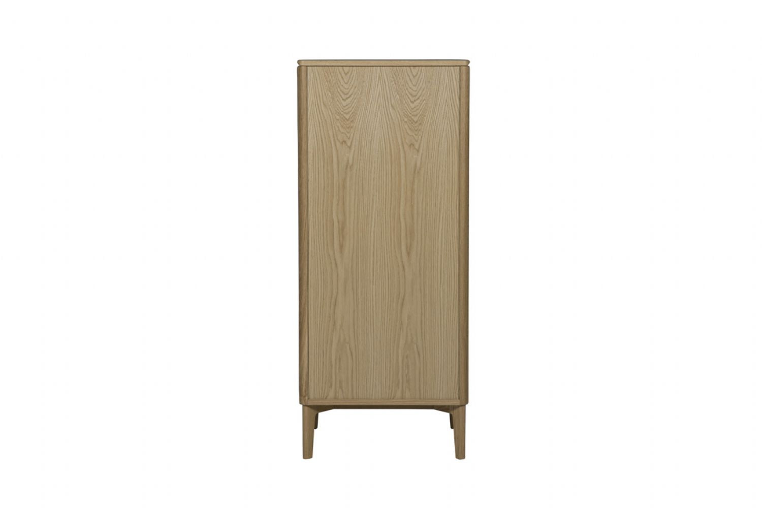 Modern Natural Oak Tall 5 Drawer Chest and Pin Style Legs
