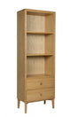 Modern Natural Oak 2 Drawer 3 Shelf Open Storage Unit
