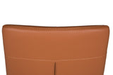 Modern Tan PU Leather Bar Stool Cantilever Metal Legs
