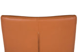 Modern Tan PU Leather Bar Stool Cantilever Metal Legs