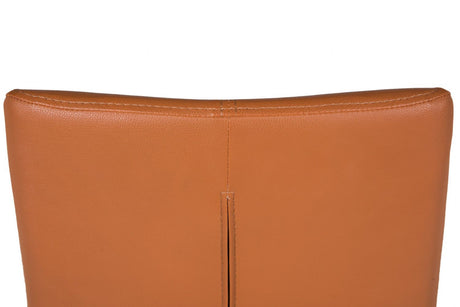 Modern Tan PU Leather Bar Stool Cantilever Metal Legs
