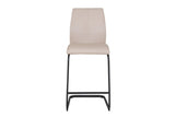 Taupe Faux Leather Counter Cantilever Kitchen Bar Stool