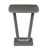 Matt Graphite Grey 80cm Square Bar Table with Glass Top