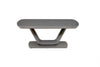 Matt Graphite Grey Finish 110cm Coffee Table Glass Top
