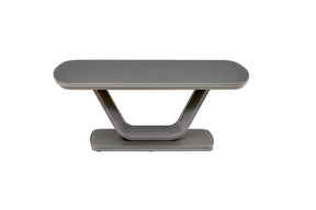 Matt Graphite Grey Finish 110cm Coffee Table Glass Top