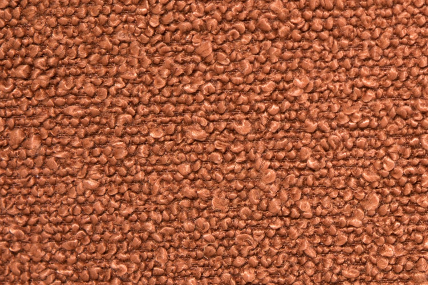 Rust Orange Boucle Fabric Occasional Tub Chair Black Legs