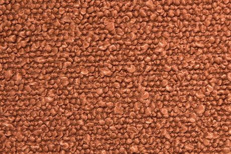 Rust Boucle Textured Fabric Curved Accent Chair Black Legs