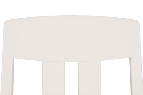 Grey and Taupe Slat Back Dining Chair with Padded Seat