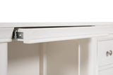 White Painted Finish Wooden 6 Drawer Dressing Table