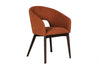 Rust Orange Fabric Dining Chair