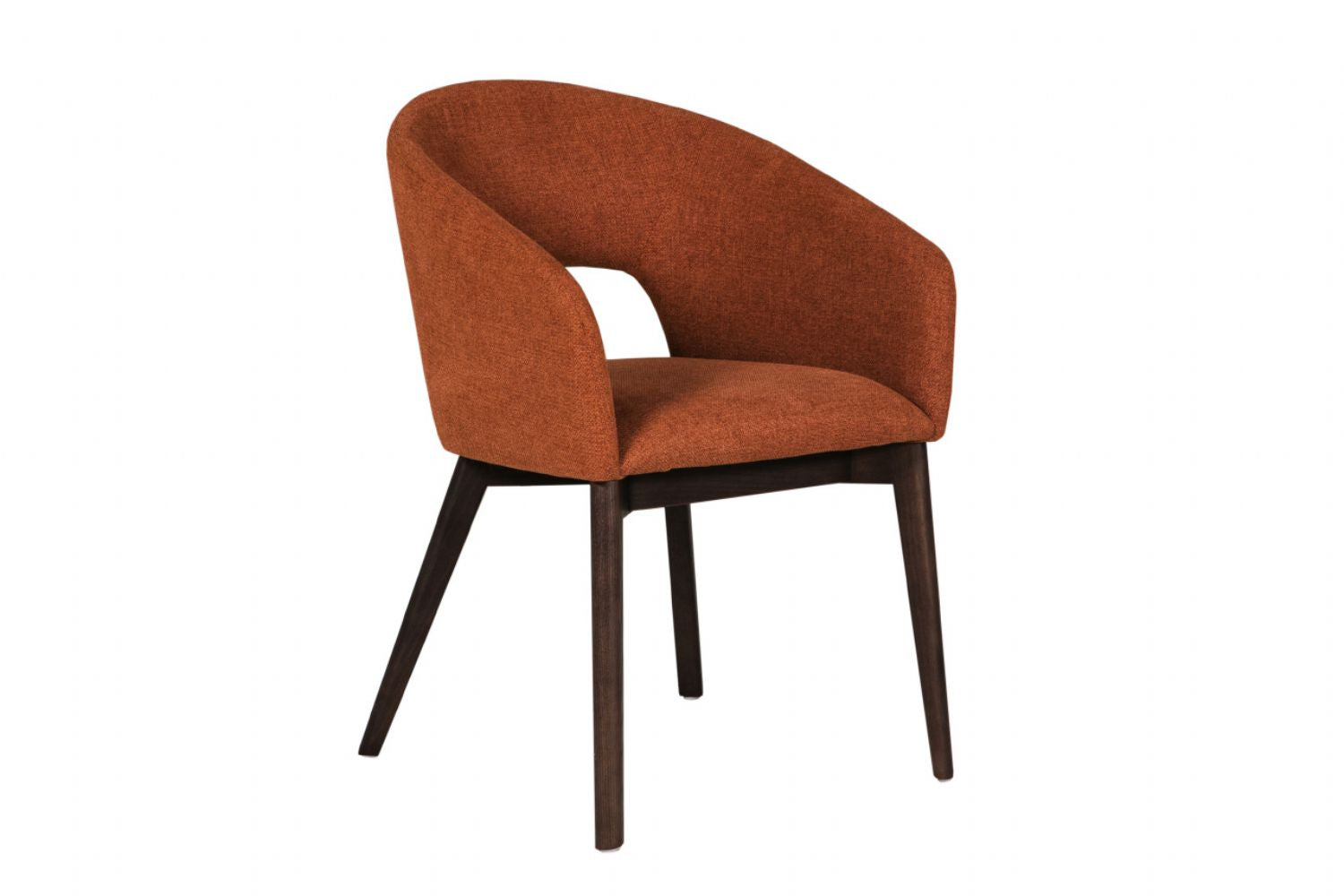 Rust Orange Fabric Dining Chair