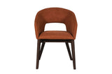 Rust Orange Fabric Dining Chair