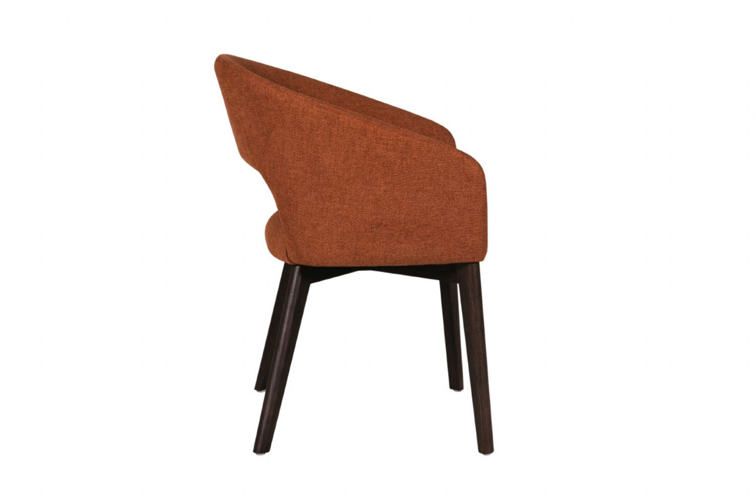 Rust Orange Fabric Dining Chair