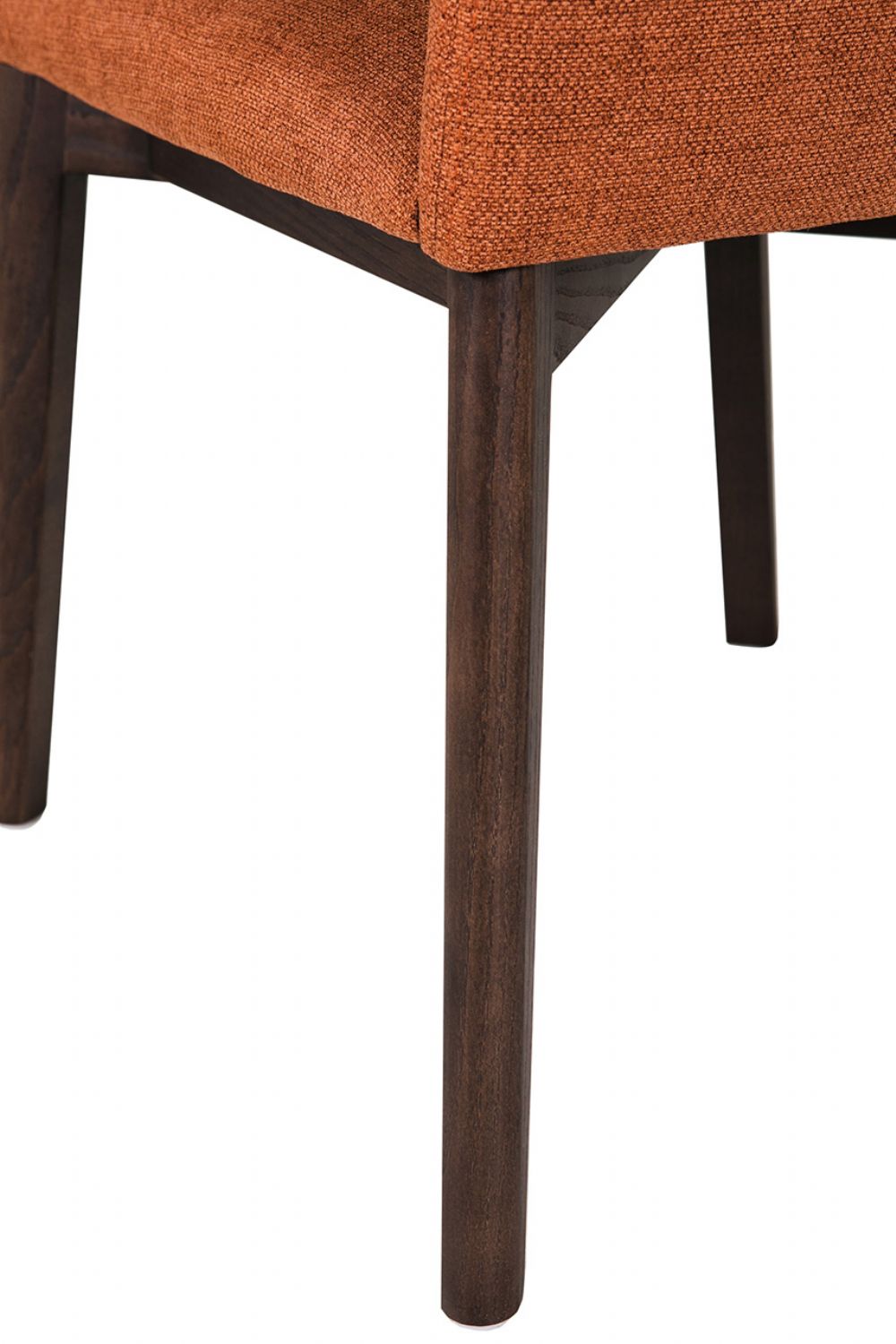 Rust Orange Fabric Dining Chair
