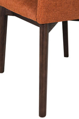 Rust Orange Fabric Dining Chair